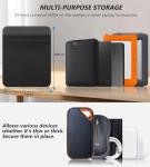 Lacdo Portable Hard Drive Case with Pockets