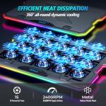 AIMIUZI RGB Laptop Cooling Pad with 15 Fans
