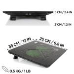 Duronic Ergonomic Laptop Cooling Pad with Fans