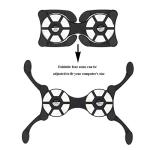 Adjustable Laptop Cooling Pad with Dual USB Fans