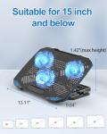 KEYNICE Ergonomic Laptop Cooling Pad with USB Ports