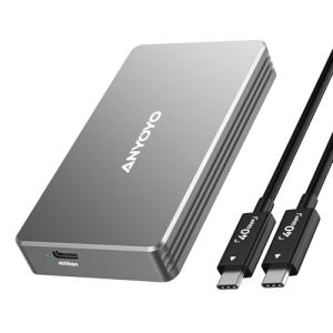 Thunderbolt NVMe Enclosure for M.2 SSDs, 40Gbps