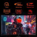 Z-Edge 24" Curved Gaming Monitor: 180Hz Refresh Rate, 1ms