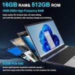 DMDFJY 15.6" Gaming Laptop with RGB Keyboard