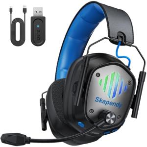 Skapendy Wireless Gaming Headset with Mic and RGB