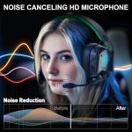 Skapendy Wireless Gaming Headset with Mic and RGB