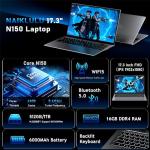 NAIKLULU 17.3" 1TB Gaming Laptop with Webcam
