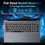 NAIKLULU 17.3" 1TB Gaming Laptop with Webcam