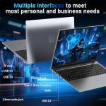 NAIKLULU 17.3" 1TB Gaming Laptop with Webcam