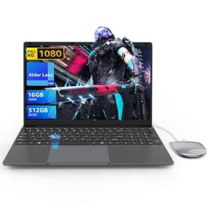 LEEDOW 15.6" Quad-Core Gaming Laptop with Touch ID