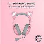 Razer Kraken Kitty V2 RGB Wired Headset, Quartz Pink