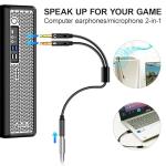 2-in-1 3.5mm Headphone Mic Splitter Cable