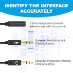 2-in-1 3.5mm Headphone Mic Splitter Cable