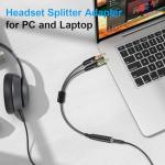 2-in-1 3.5mm Headphone Mic Splitter Cable