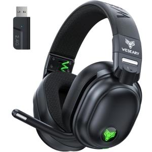 WESEARY Wireless Gaming Headset with RGB Lighting