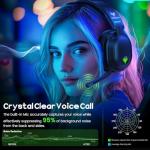 WESEARY Wireless Gaming Headset with RGB Lighting