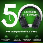 WESEARY Wireless Gaming Headset with RGB Lighting