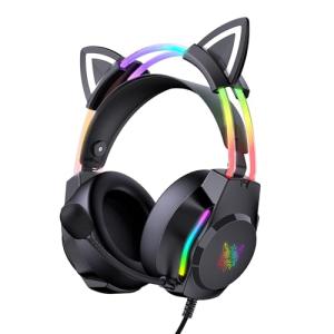 ONITOON Cat Ear Gaming Headset with Microphone