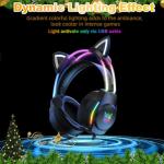 ONITOON Cat Ear Gaming Headset with Microphone