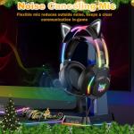 ONITOON Cat Ear Gaming Headset with Microphone