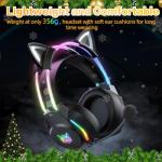 ONITOON Cat Ear Gaming Headset with Microphone