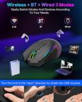 Tri-Mode Wireless Gaming Mouse with 8000 DPI