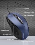 TECKNET 3600 DPI Gaming Mouse - Blue