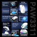 Attack Shark X11 Wireless Gaming Mouse with Dock