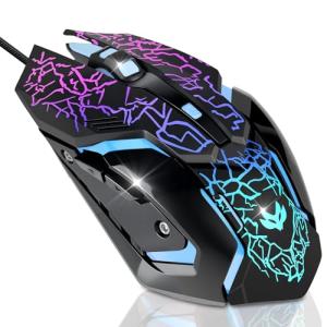 LuLabboard RGB Gaming Mouse with 6 Programmable Buttons