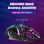 LuLabboard RGB Gaming Mouse with 6 Programmable Buttons