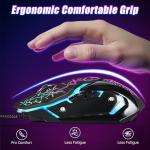 LuLabboard RGB Gaming Mouse with 6 Programmable Buttons