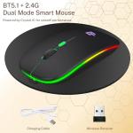 ECONOVA RGB Wireless Mouse – Ergonomic Silent Click