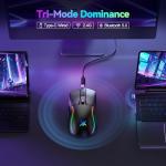 TECKNET Wireless Gaming Mouse - 24000 DPI, Ergonomic