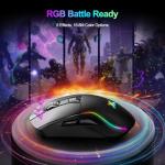 TECKNET Wireless Gaming Mouse - 24000 DPI, Ergonomic