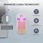 MELOGAGA Wireless Honeycomb Gaming Mouse with RGB Lights