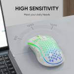 MELOGAGA Wireless Honeycomb Gaming Mouse with RGB Lights