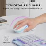 MELOGAGA Wireless Honeycomb Gaming Mouse with RGB Lights