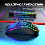 Lightweight Honeycomb Gaming Mouse – 7200 DPI RGB