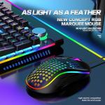 Lightweight Honeycomb Gaming Mouse – 7200 DPI RGB