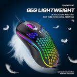 Lightweight Honeycomb Gaming Mouse – 7200 DPI RGB