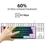 Snpurdiri 60% RGB Gaming Keyboard - Compact Design