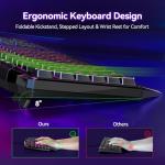 TECKNET RGB Gaming Keyboard with Wrist Rest