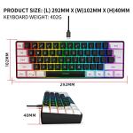 Snpurdiri 60% RGB Gaming Keyboard - Compact Design