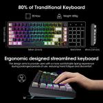 KOORUI RGB Mechanical Gaming Keyboard - Wired/Wireless