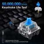 KOORUI RGB Mechanical Gaming Keyboard - Wired/Wireless