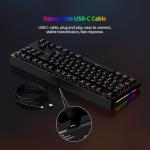 Compact RGB Mechanical Gaming Keyboard with USB-C