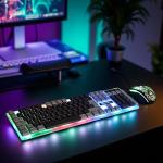 JUSTOP LED Gaming Keyboard and Mouse Set