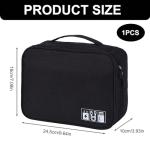 Travel Gadget Organizer Bag for Electronics (Black)