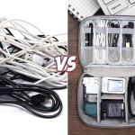 Compact Travel Cable Organizer Bag for Gadgets