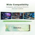 Ediloca 512GB NVMe M.2 SSD - 3000MB/s Read